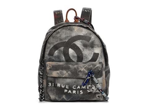 Chanel Art School Backpack Graffiti Printed Medium 